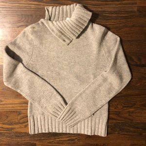 J. Crew button detailed wool turtleneck sweater